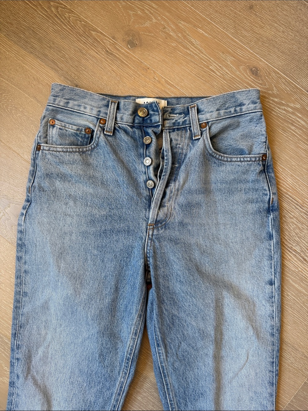 Agolde Riley High Rise Straight Crop Jeans - Picture 5 of 9